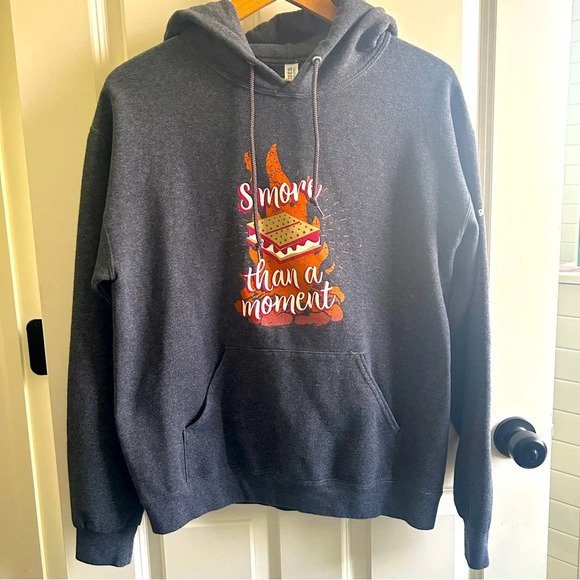Tops - EUC Girl Scout hoodie “S’more than just a moment” graphic -navy hoodie size  M